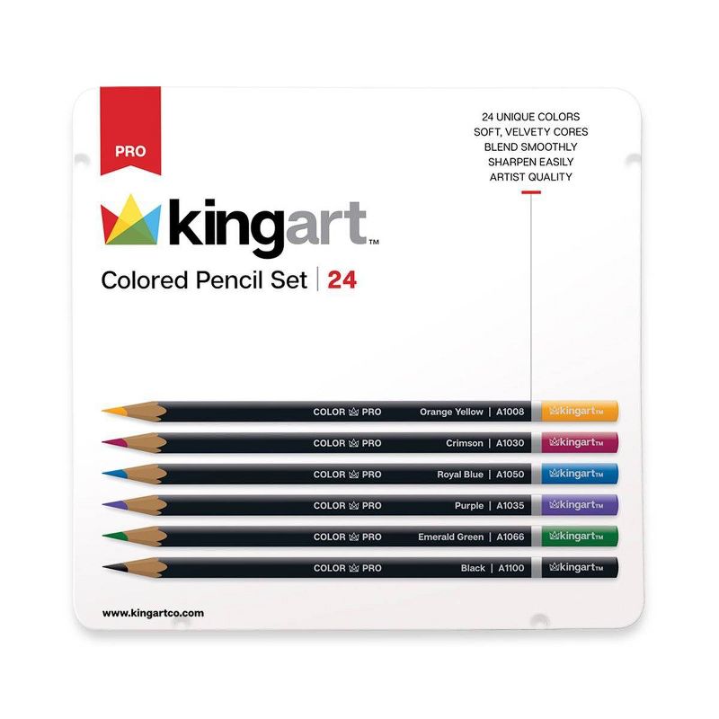 Kingart 25ct Colored Pencil w/Sketch Pad Bundle