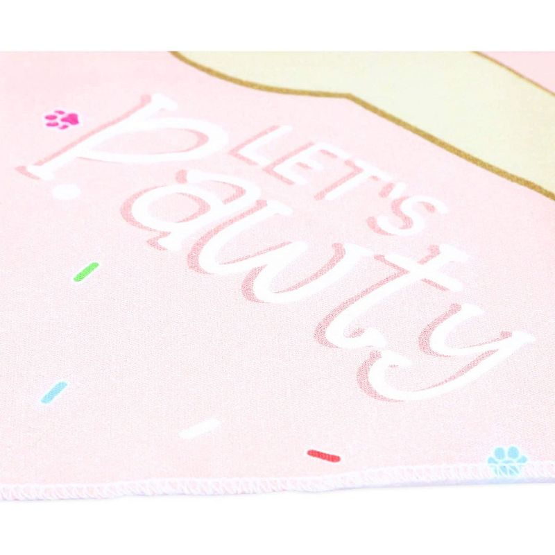 Let's party Pet Bandana Scarf, Girl Dog Puppy Costume Apparel for Birthday Party, Pink