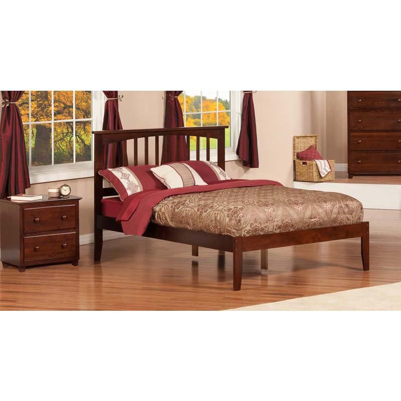 Mission Full Open Foot Antique Walnut - Atlantic Furniture