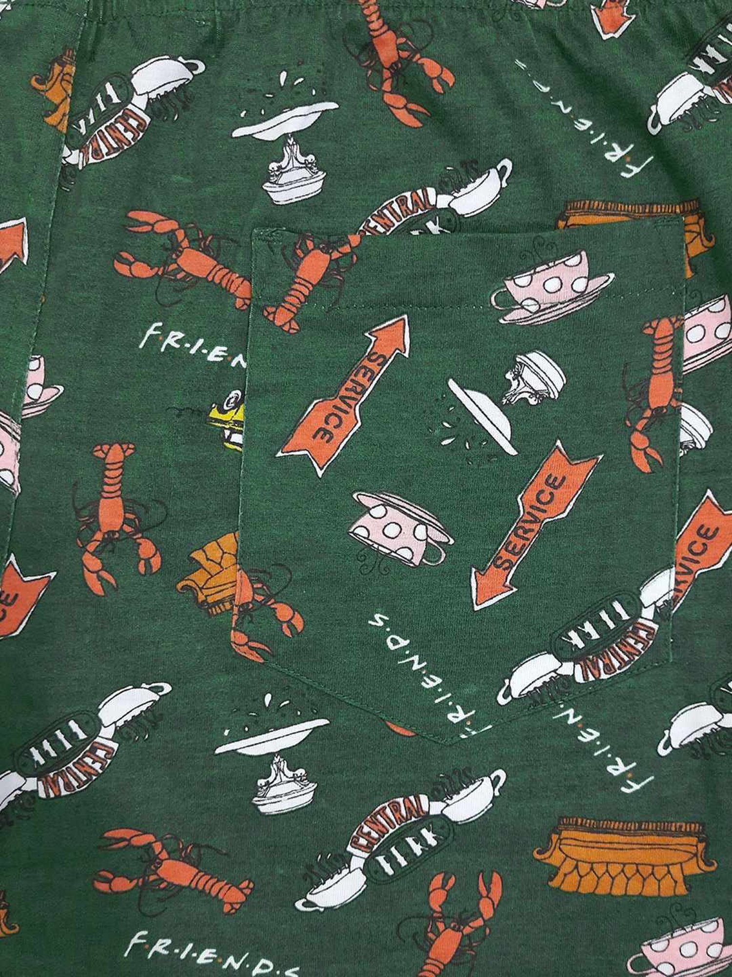 Free Authority Green Cotton Regular Fit Friends Printed Boxers