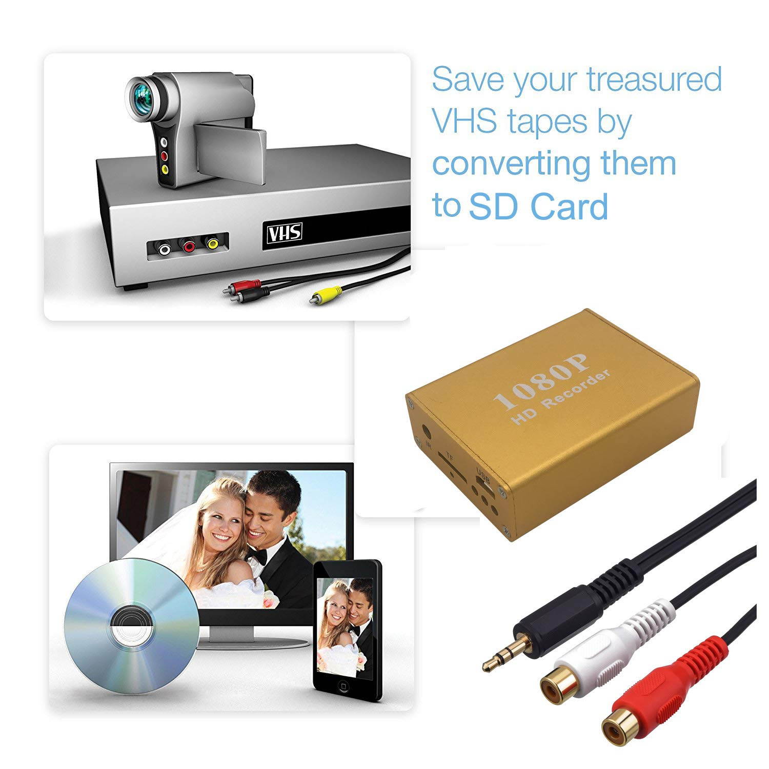 Car Security Mini DVR Support MAX 128G TF Card AHD 1080P Camera Video Recorder for FPV and Vehicle H.264 Video 1 CH