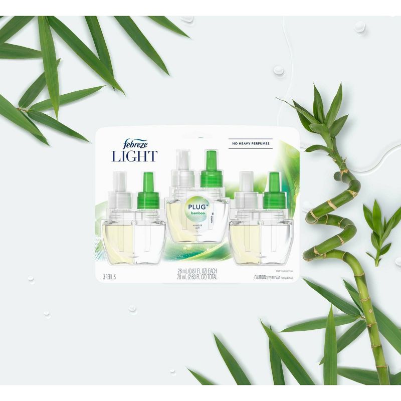 Febreze Light Plug Bamboo Refill with Fade Defy Technology - 3ct