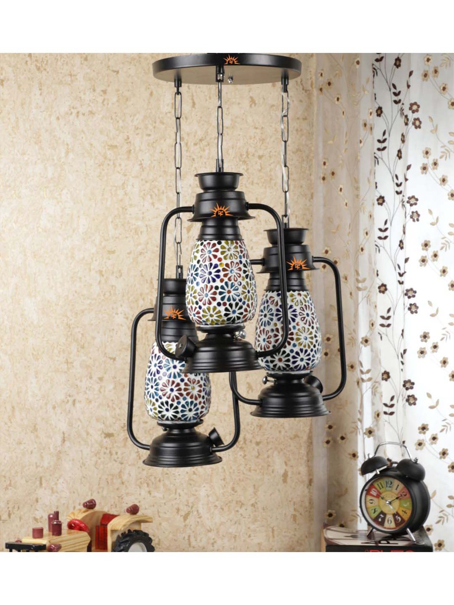 DecorativeRay Black Hanging Light - Set of 1