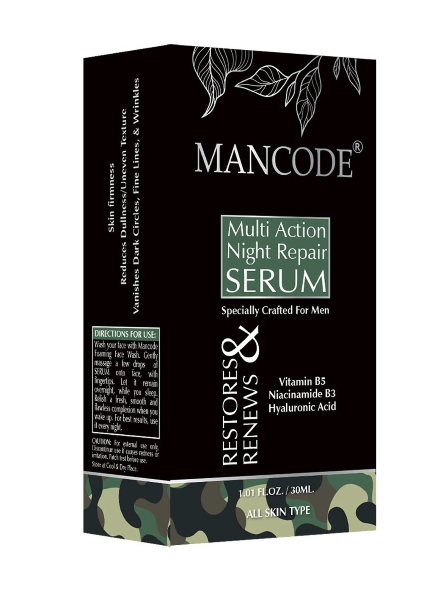 Mancode Multi Action Night Repair Serum - 30 ml