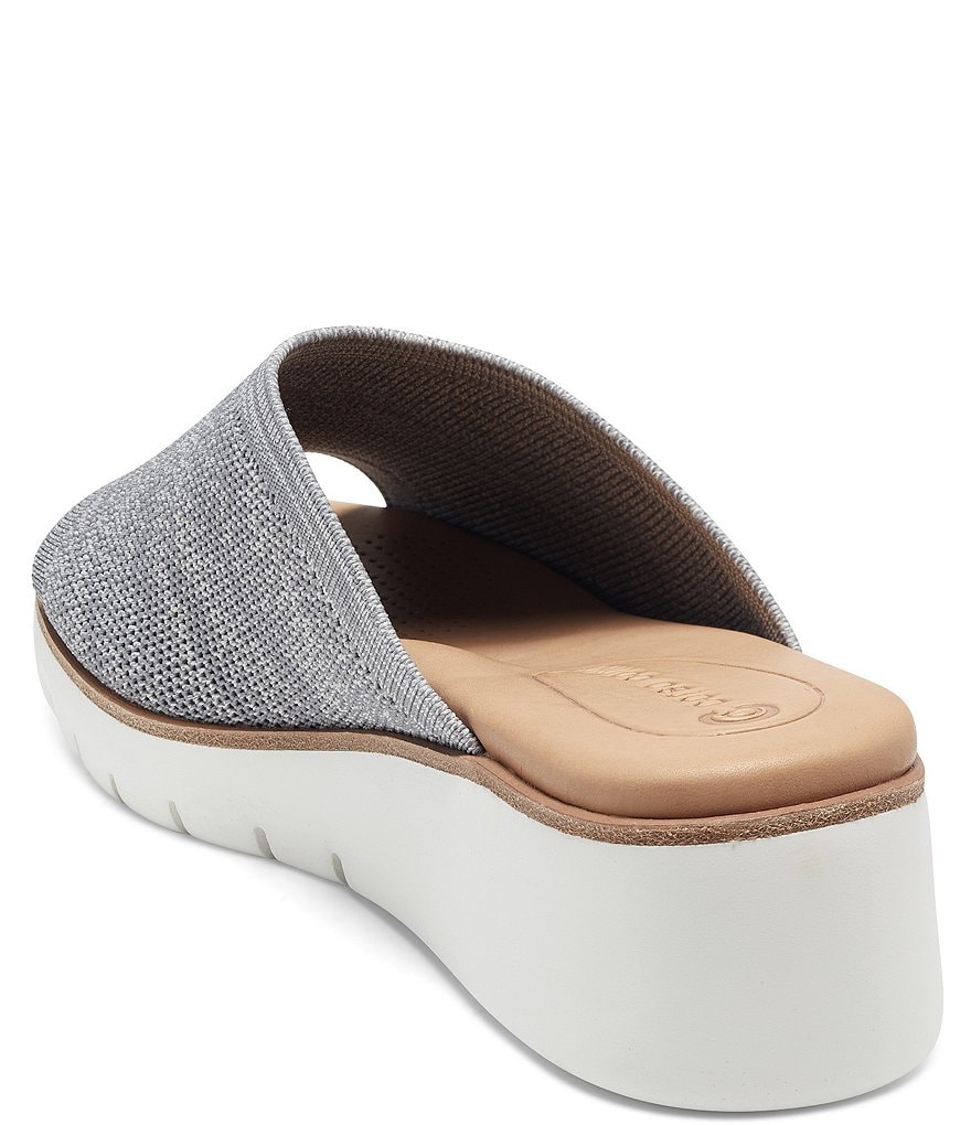 CC Corso Como Ditya Two-Tone Knit Slide Wedge Sandals