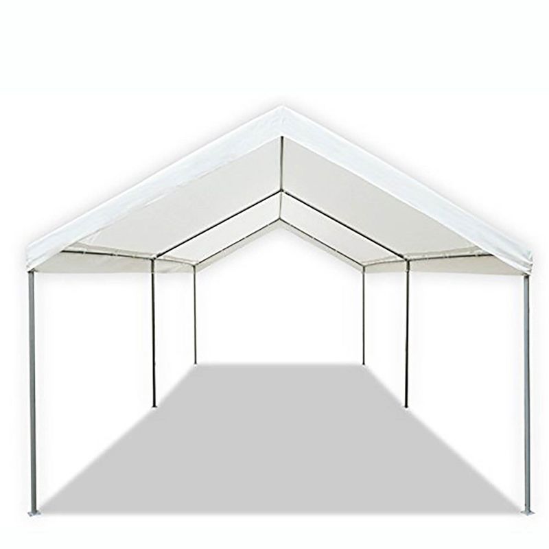 Caravan Canopy Domain 10 x 20 Foot Straight Leg Instant Canopy Tent Set, White