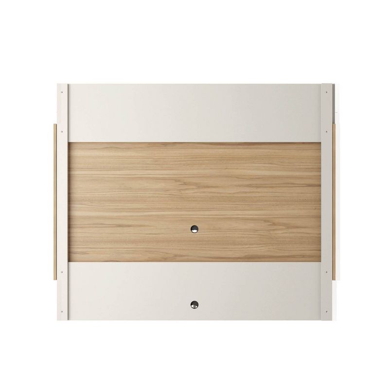 60" Brill Floating Entertainment Center Cinnamon/Off White - Manhattan Comfort