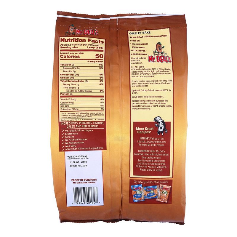 Mr Dells O'Brien Frozen Hashbrowns - 24oz