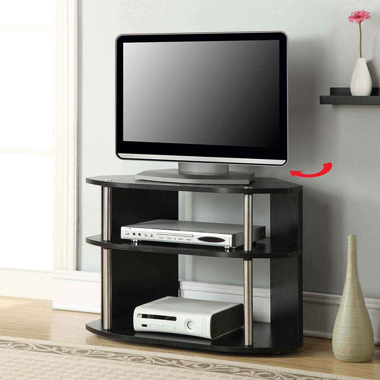 Convenience Concepts Designs2Go Swivel TV Stand, Black