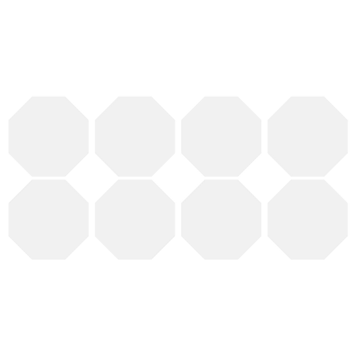 LiteMark 3.5 Inch Black Removable Octagon Decals - Pack of 18