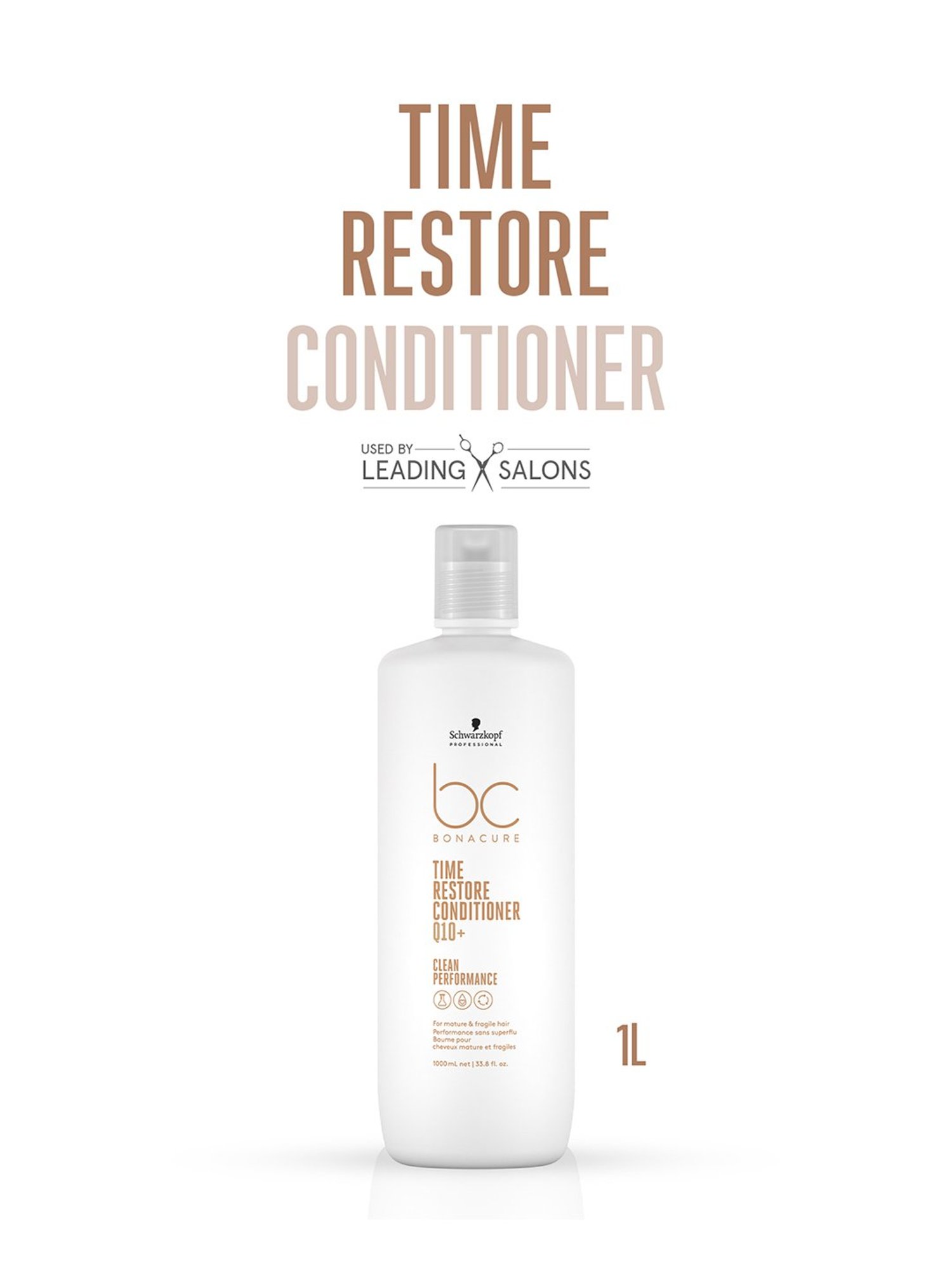 Schwarzkopf Professional Bonacure Time Restore Conditioner with Q10+ - 1000 ml