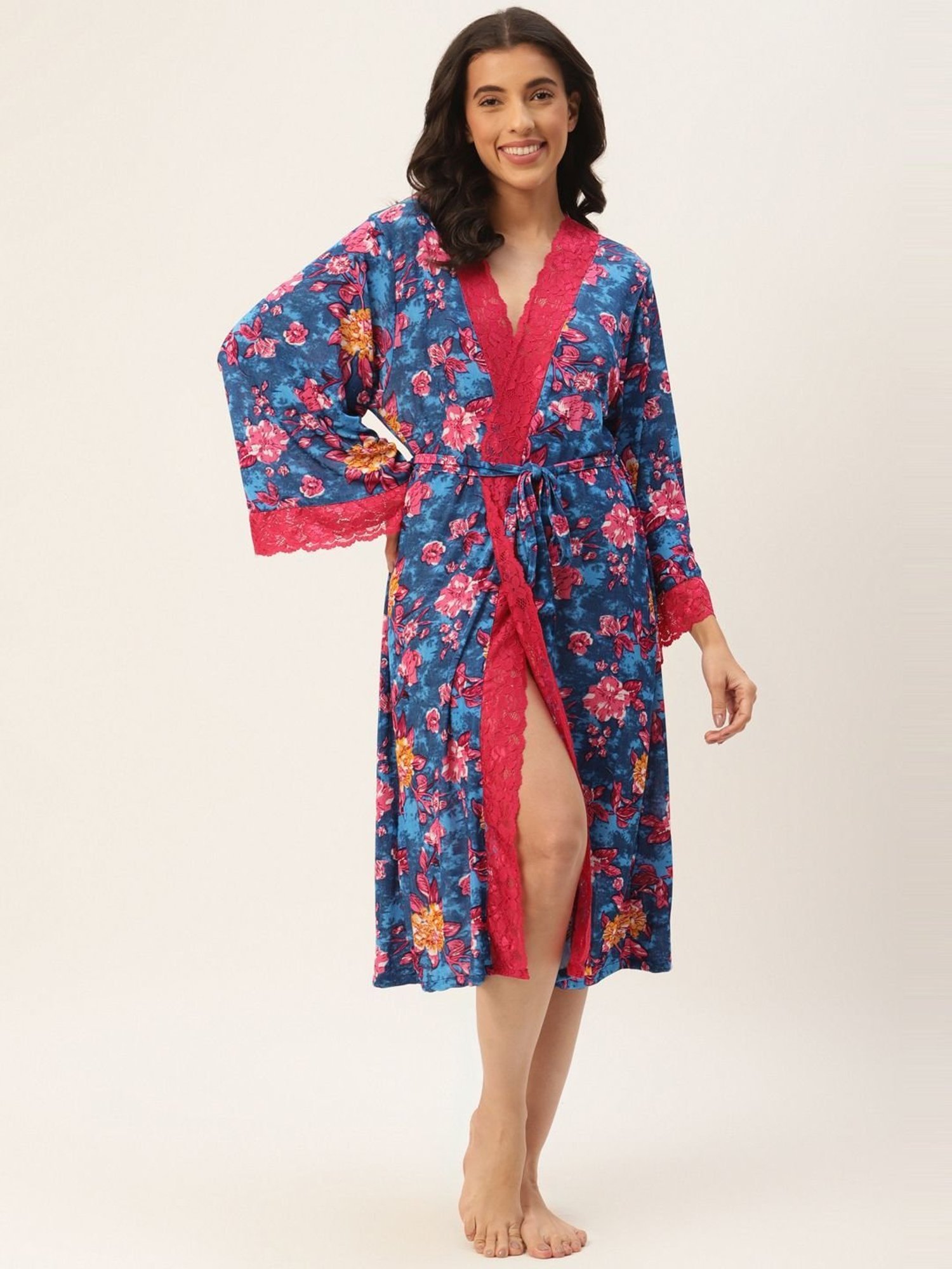 Ms.Lingies Blue Lace Work Robe