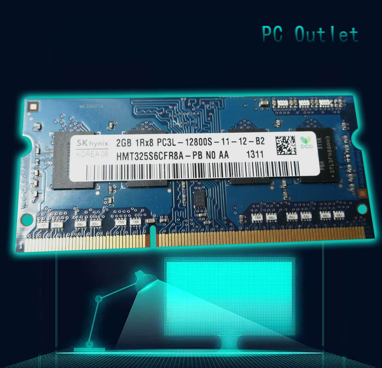 2GB Hynix PC3L-1600Hmz SODIMM Memory DDR4L-12800S 1.35V HMT325S6CFR8A-PB