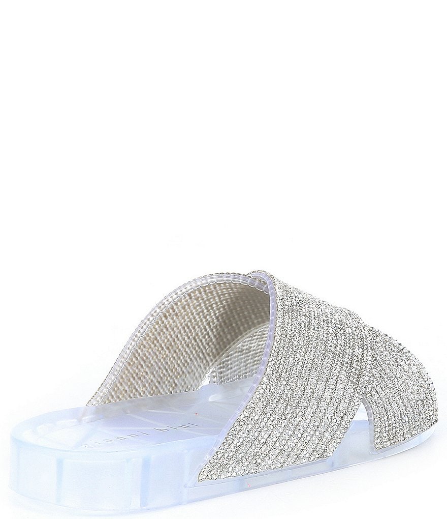 Gianni Bini Emersinne Rhinestone Crossband Jelly Slides