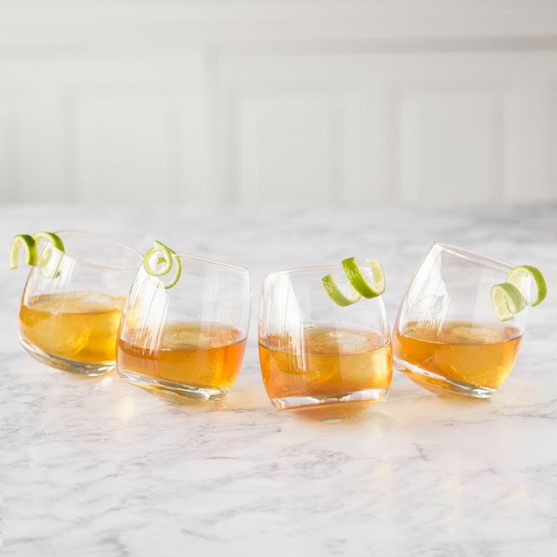 Cathy's Concepts Tipsy Whiskey Glasses 7oz - Set of 4