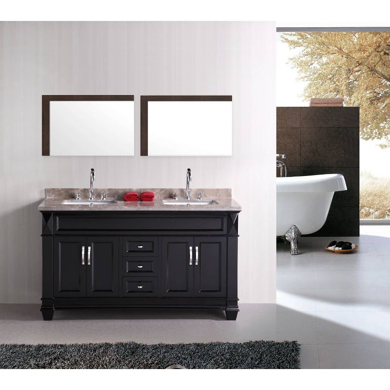 35.5" D2 Modern Plywood Melamine Mirror Dark Gray - American Imaginations