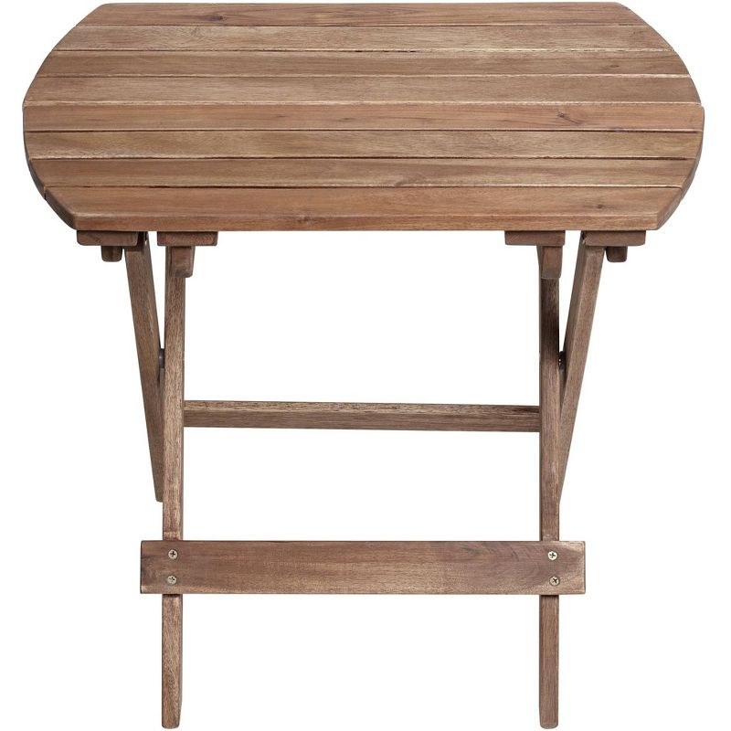 Teal Island Designs Monterey 20" Wide Natural Wood Outdoor Side Table