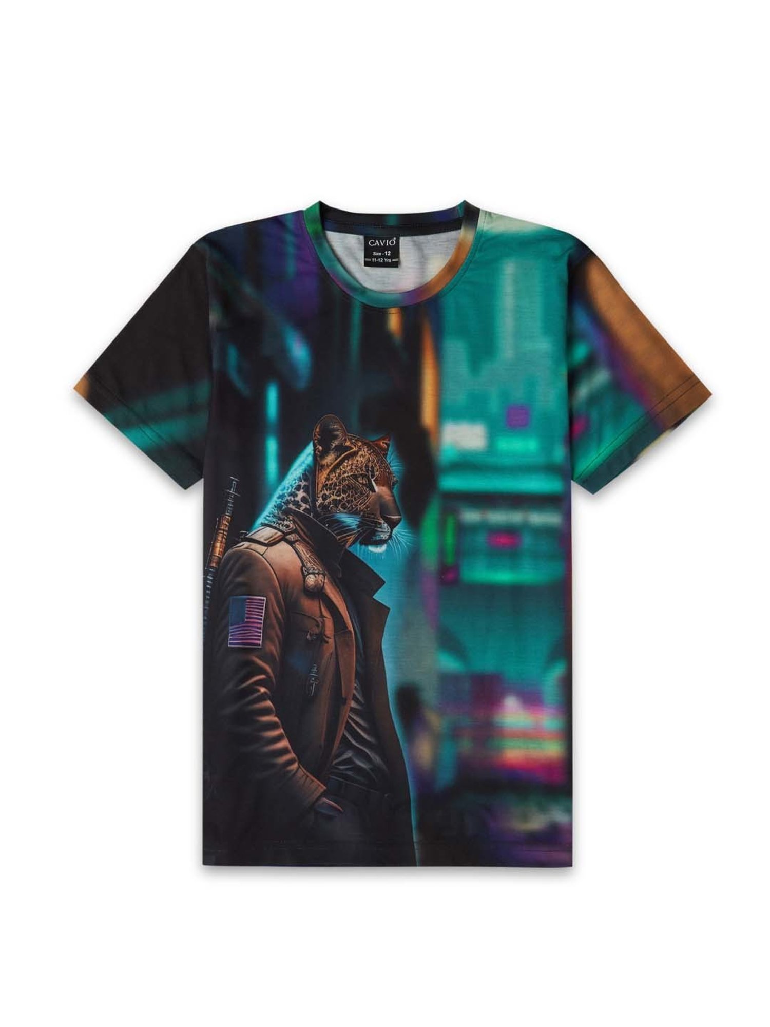 Cavio Boys Multicolor Cotton Printed T-Shirt