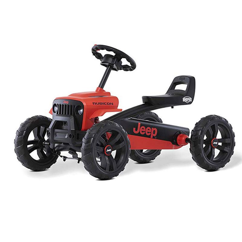 BERG Toys Jeep Buzzy Rubicon Pedal Powered Kids Safe Go Kart, Red