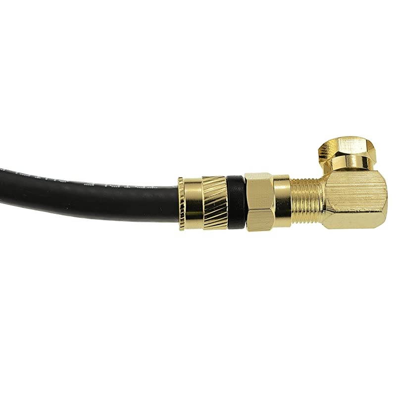 FType Right Angle Adapter Gold Plated 90 Female to Male Connector 5 Pack Part CONNF81GRA5