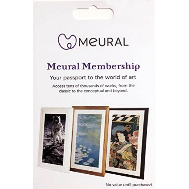 meural canvas annual membership card for digital picture frame art