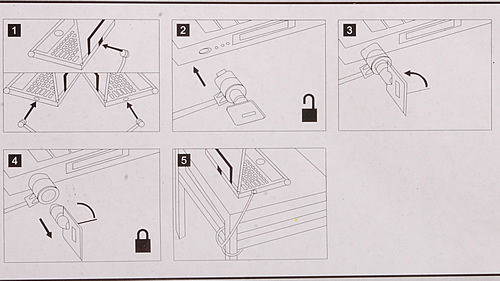 5.9ft/1.8m Laptop Notebook PC Lock Security 2 Keys Anti-theft Security Chain Cable