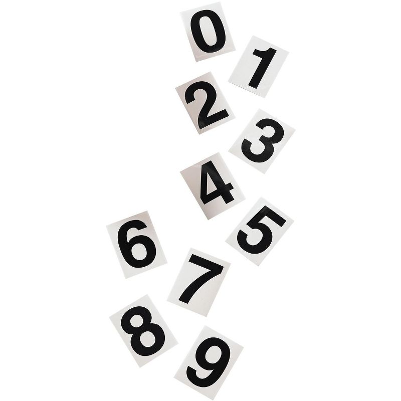 Chartpak Vinyl Numbers 4" 23 Numbers White 01196