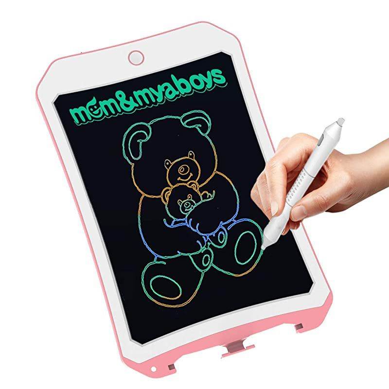 Upgraded Colorful Screen 8.5 Inch LCD Drawing Tablet for Kids Age 3+ , Electronic Magnetic Writing Doodlle Board-Toys (Pink-White-C)