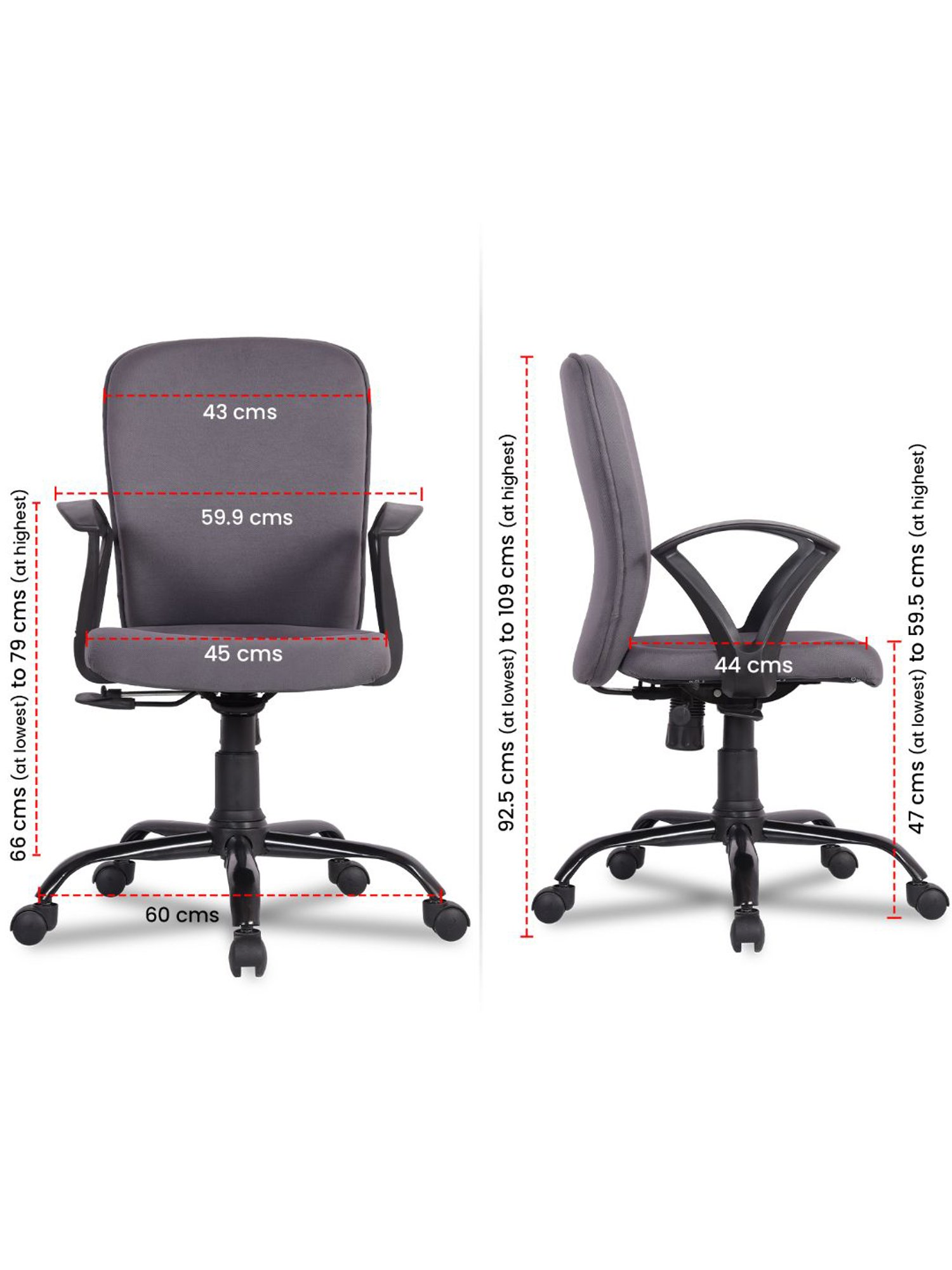 Green Soul Seoul-X Grey Foam Ergonomic Office Chair