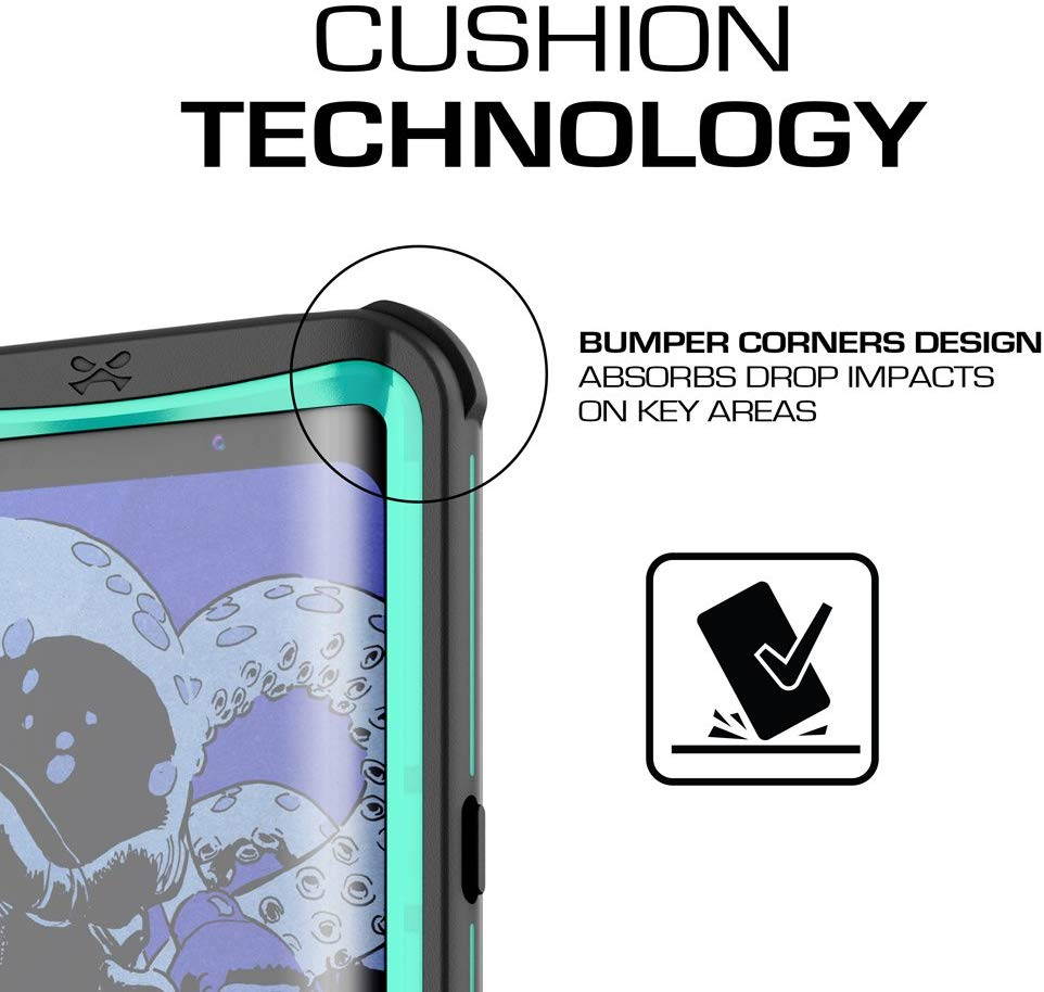 Ghostek Nautical Galaxy S8 Plus Waterproof Case with Screen Protector Extreme Rugged Heavy Duty Protection Full Body Sealed Shell Underwater Shockproof for 2017 Galaxy S8 Plus (6.2 Inch) - (Black)