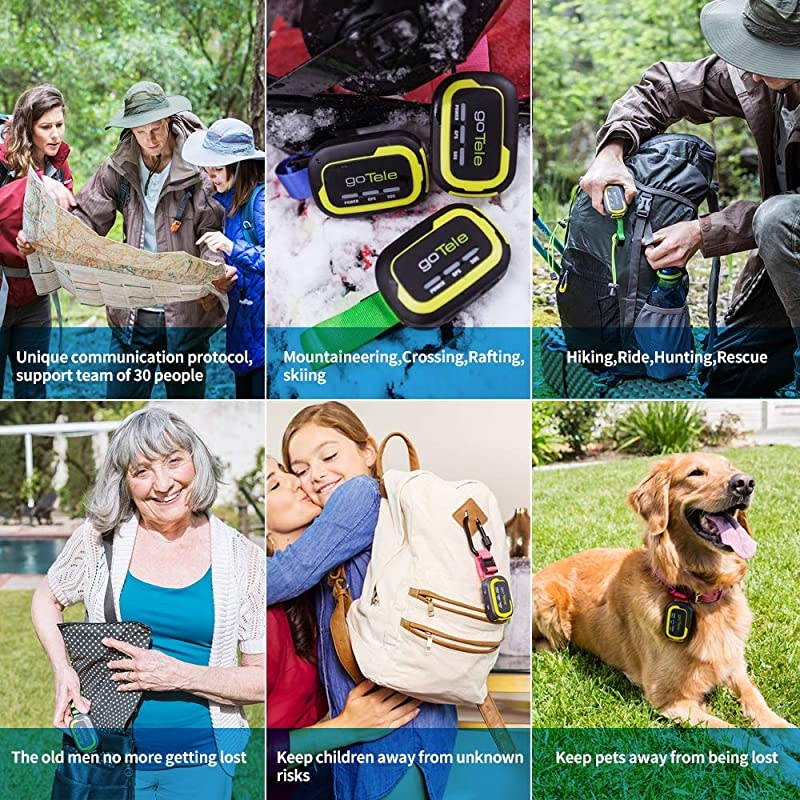 GPS Tracker, No Monthly Fee No Network Required Mini Portable Off-Grid Real Time GPS Tracking Device for Outdoor Hiking, Hunting, Kids and Pets Tracker (2 Pack)