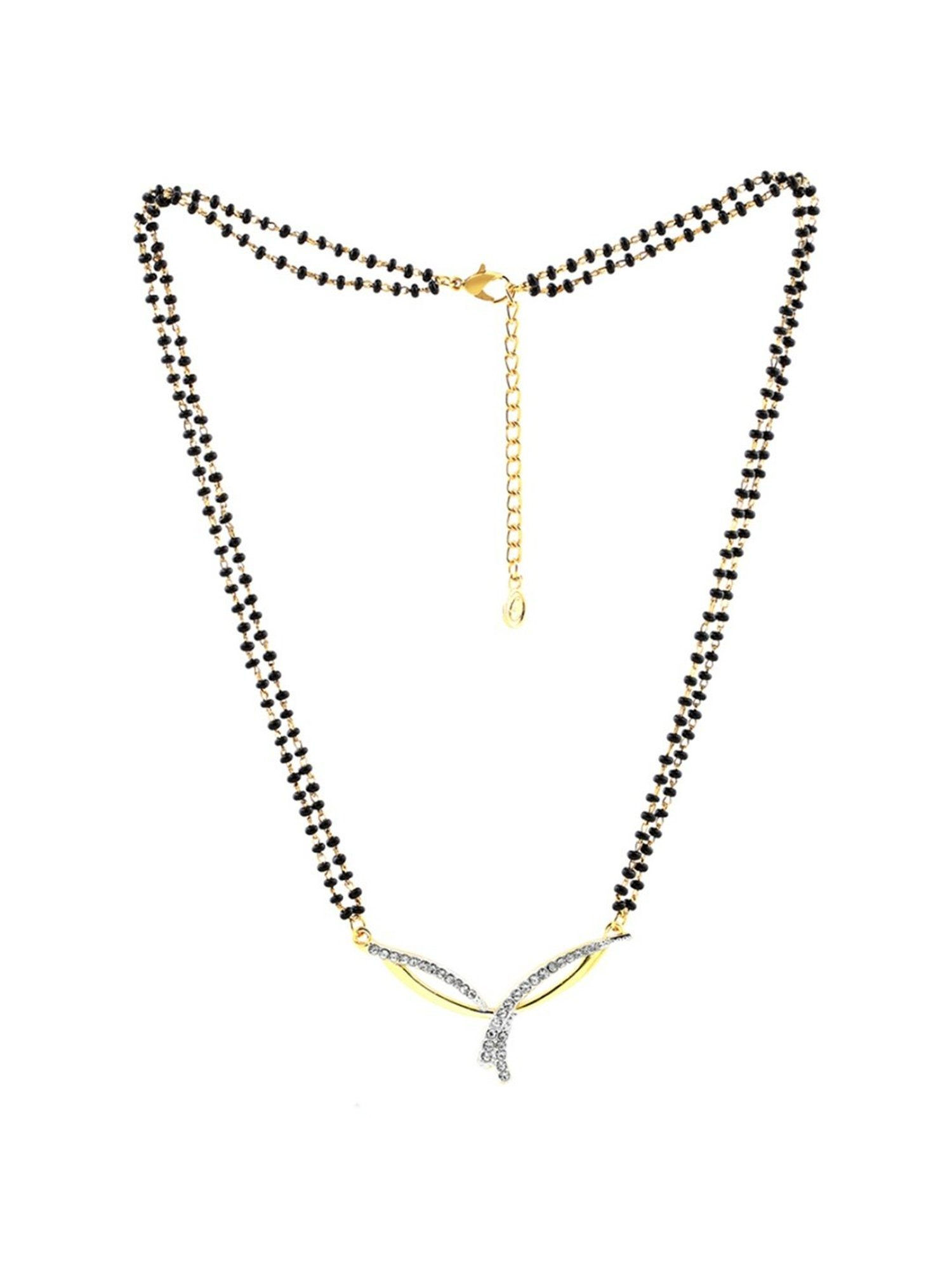 Estele Gold-Plated Classic Styled Mangalsutra Necklace Set for Women