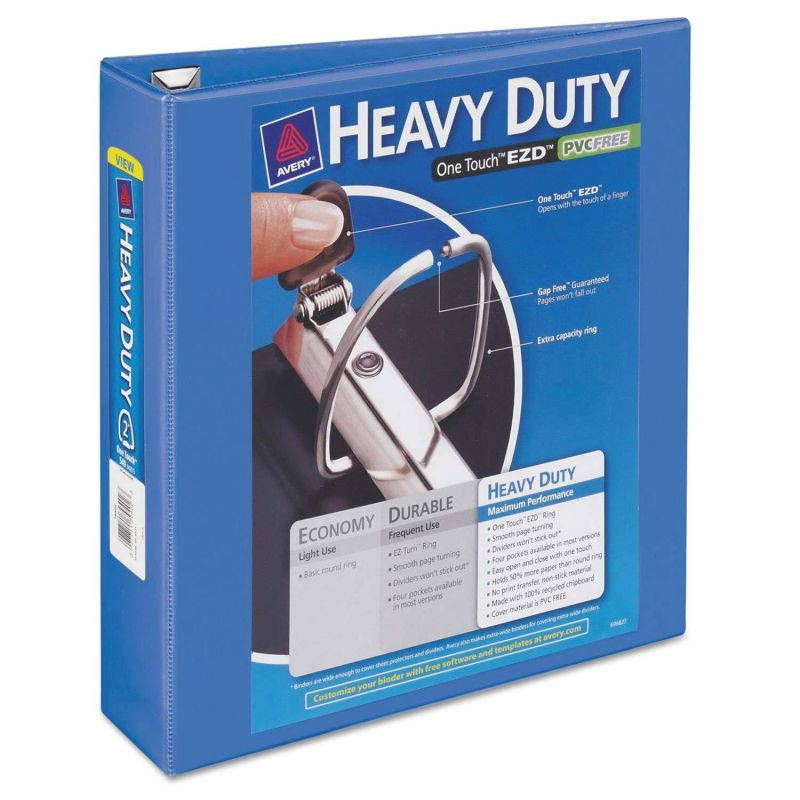 AVE17597 - Avery Heavy-Duty View Binder w/Locking 1-Touch EZD Rings