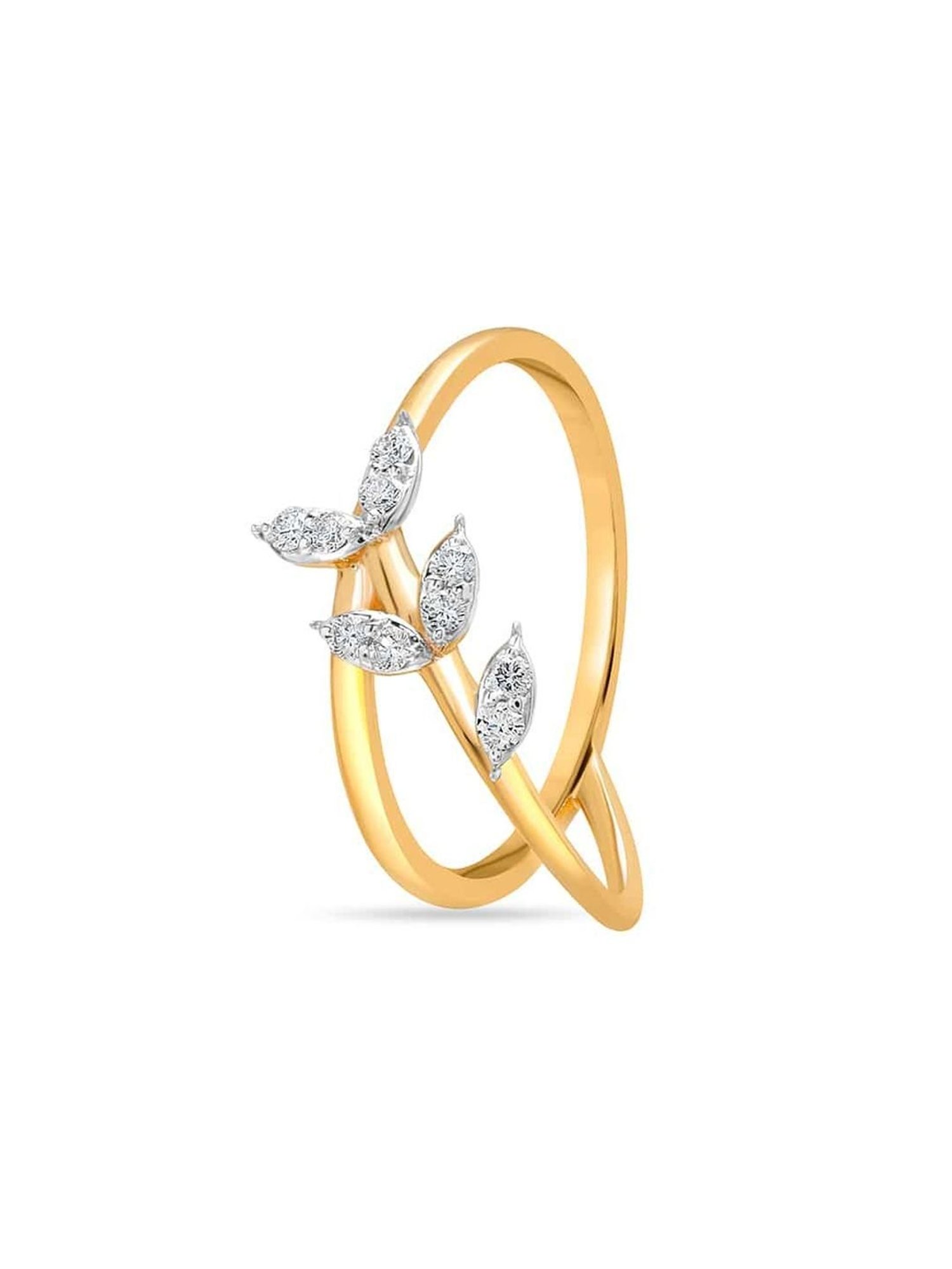 Mia By Tanishq Nature's Finest 14k Yellow Gold Blissful Summer Diamond Ring