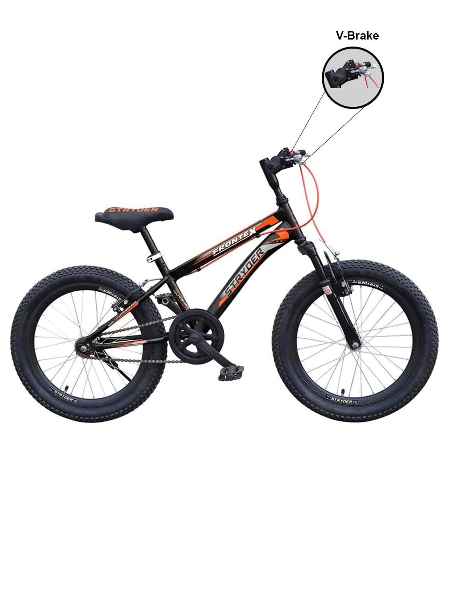 Stryder Matt Black Frontex Junior Bicycle (20 inch Wheel)