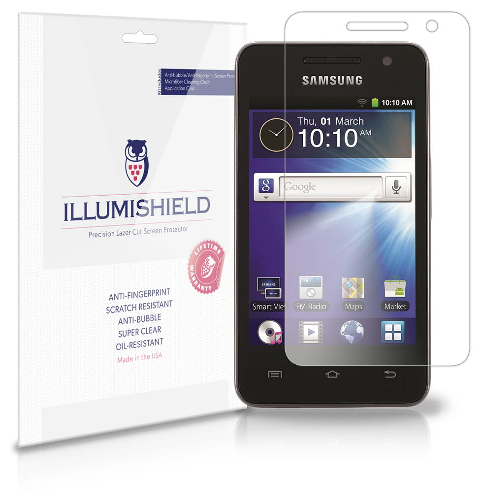iLLumiShield - Samsung Galaxy Player 3.6 Crystal Clear Screen Protectors with Anti-Bubble/Anti-Fingerprint - 3-Pack + Lifetime Replacements
