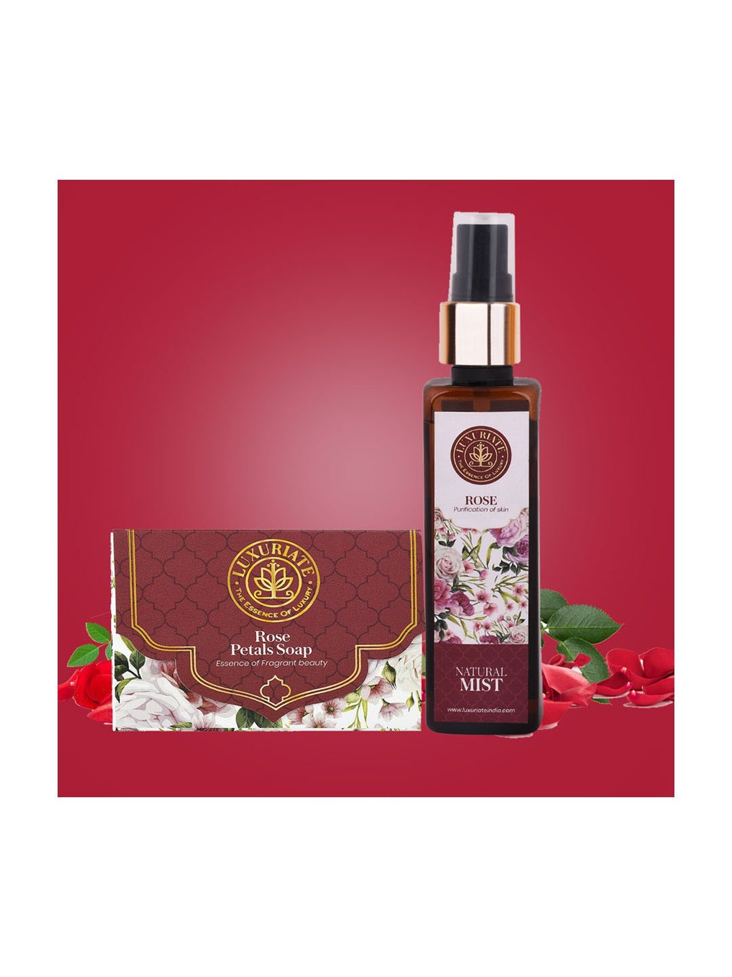 Luxuriate Rose Essence Beauty Soap and Mist Spray Combo