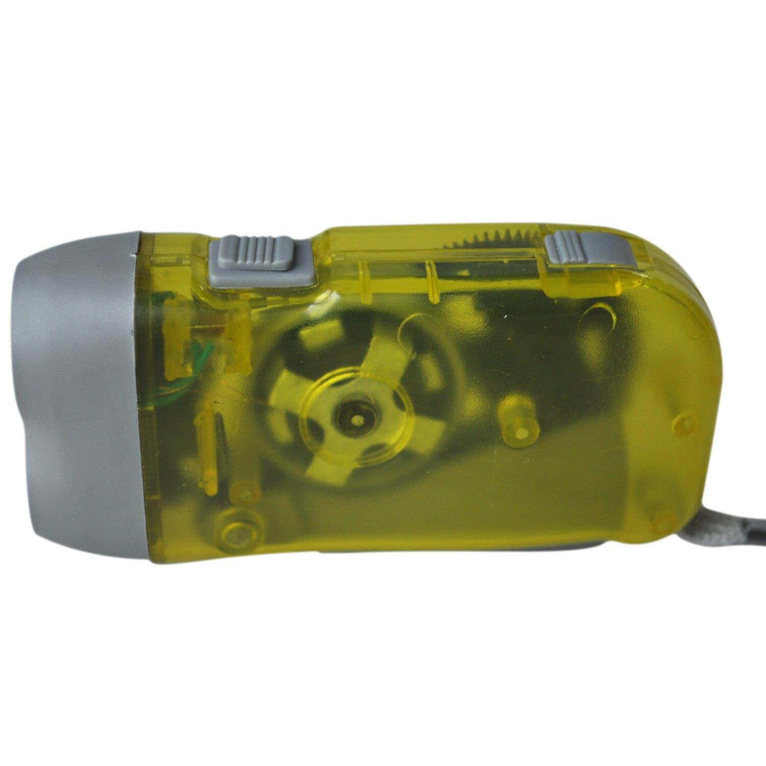 Torch Flashlight Dynamo 2 White LEDs For Camping