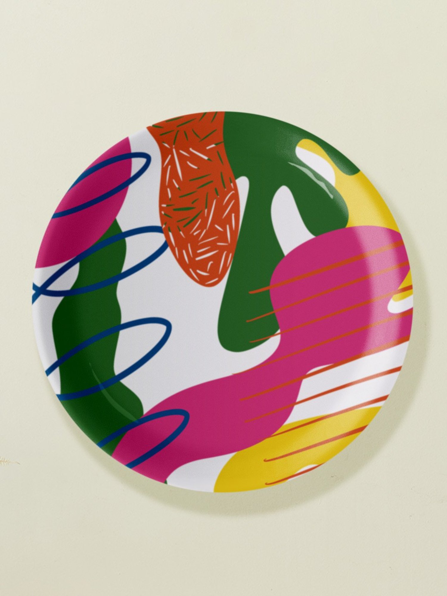 Nestroots Textured Terrain Multicolour Porcelain&iquest;Decorative Wall Plate