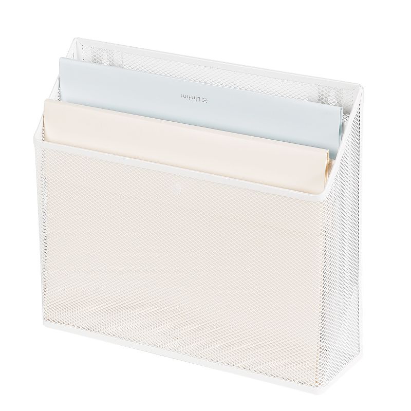 Mesh Hanging File Sorter with Keyholes White - Made By Design™