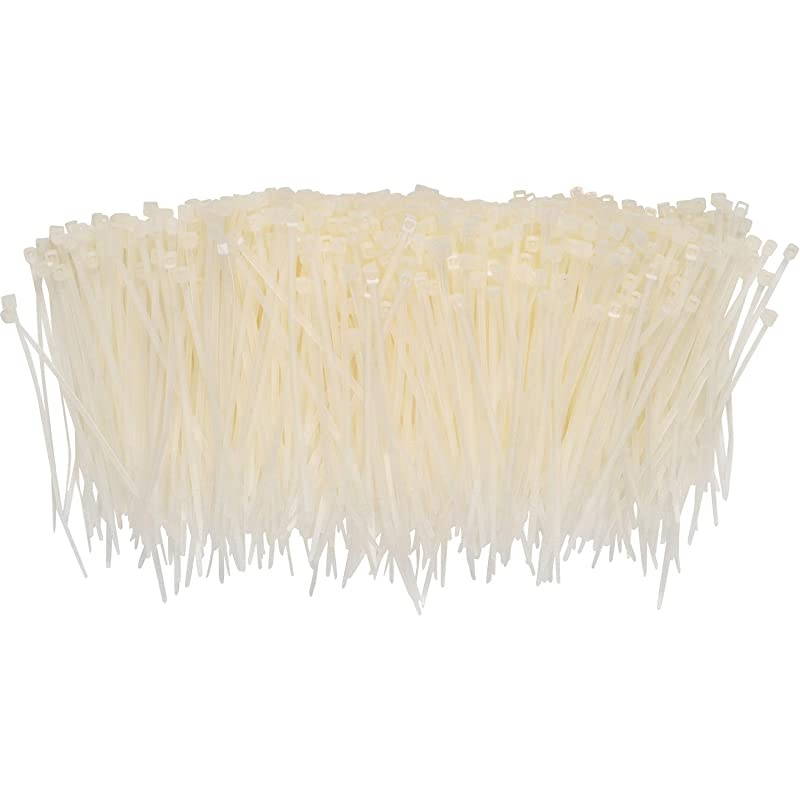 Nylon Cable Zip Ties 1134 Inch Length Heavy Duty 40Pound Tensile Strength Cable Organization Applications UR Recognized UL Approved Pack of 1000