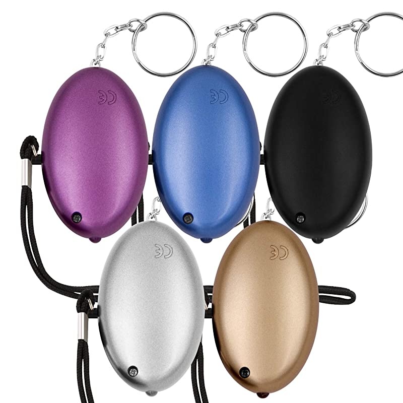 Safe Sound Personal Alarm 5 Pack 140DB Personal Security Alarm Keychain with LED Lights Emergency Safety Alarm for Women Men Children Elderly
