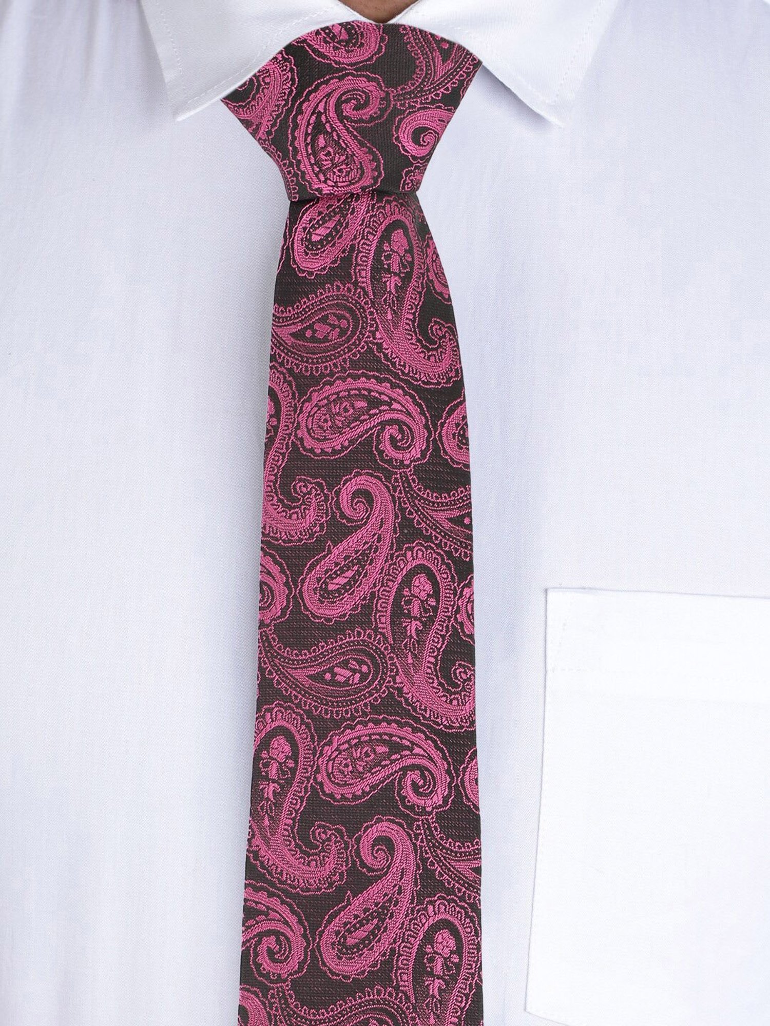 Alvaro Castagnino Pink Woven Tie