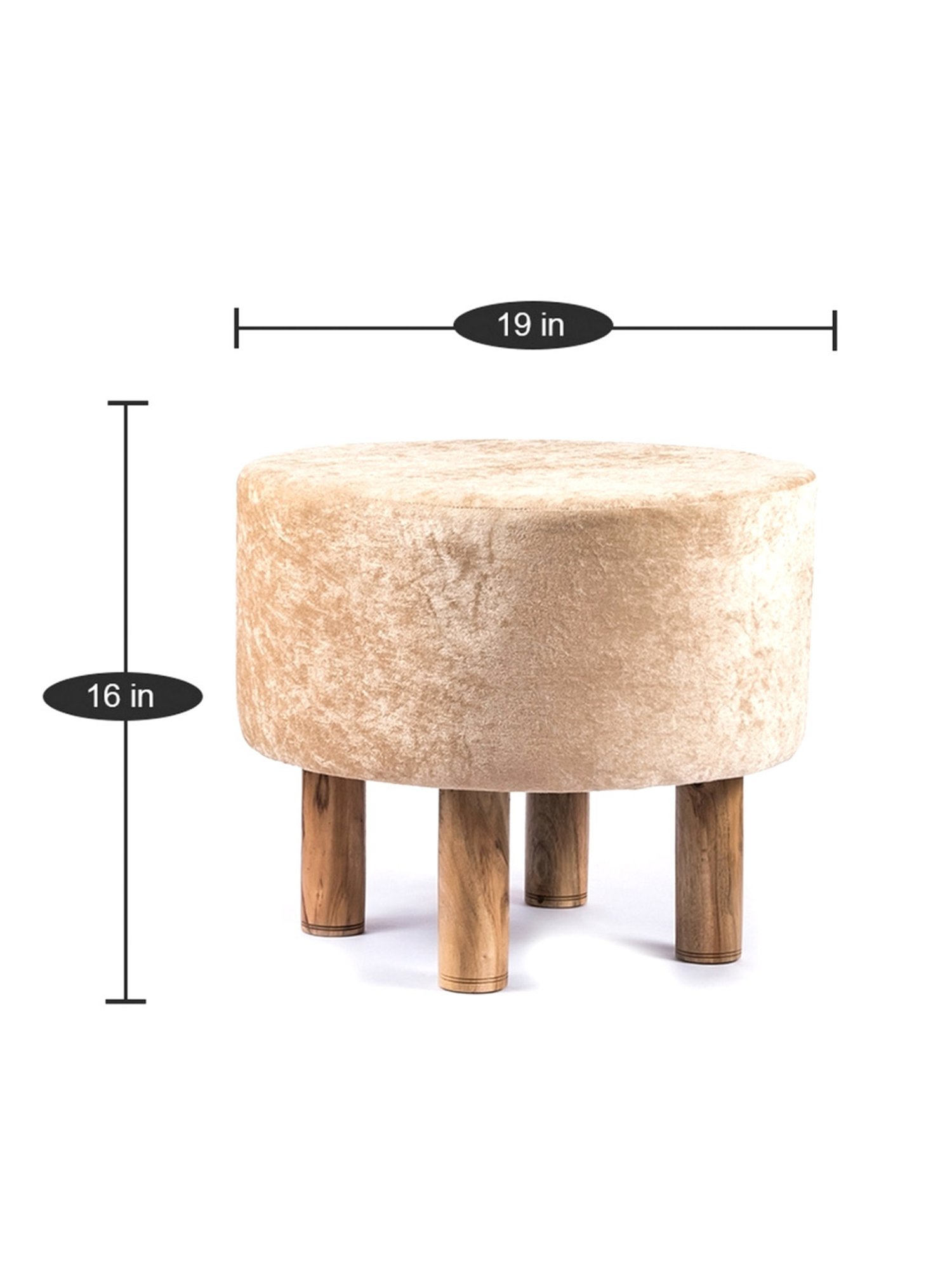 Chumbak Spring Marigold Floral Green Mango Wood Modern Trunk Storage Ottoman