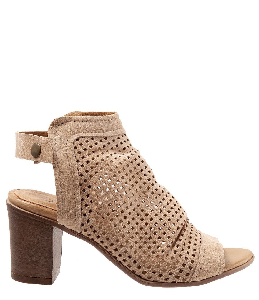 Bueno Udo Perforated Suede Slingback Sandals