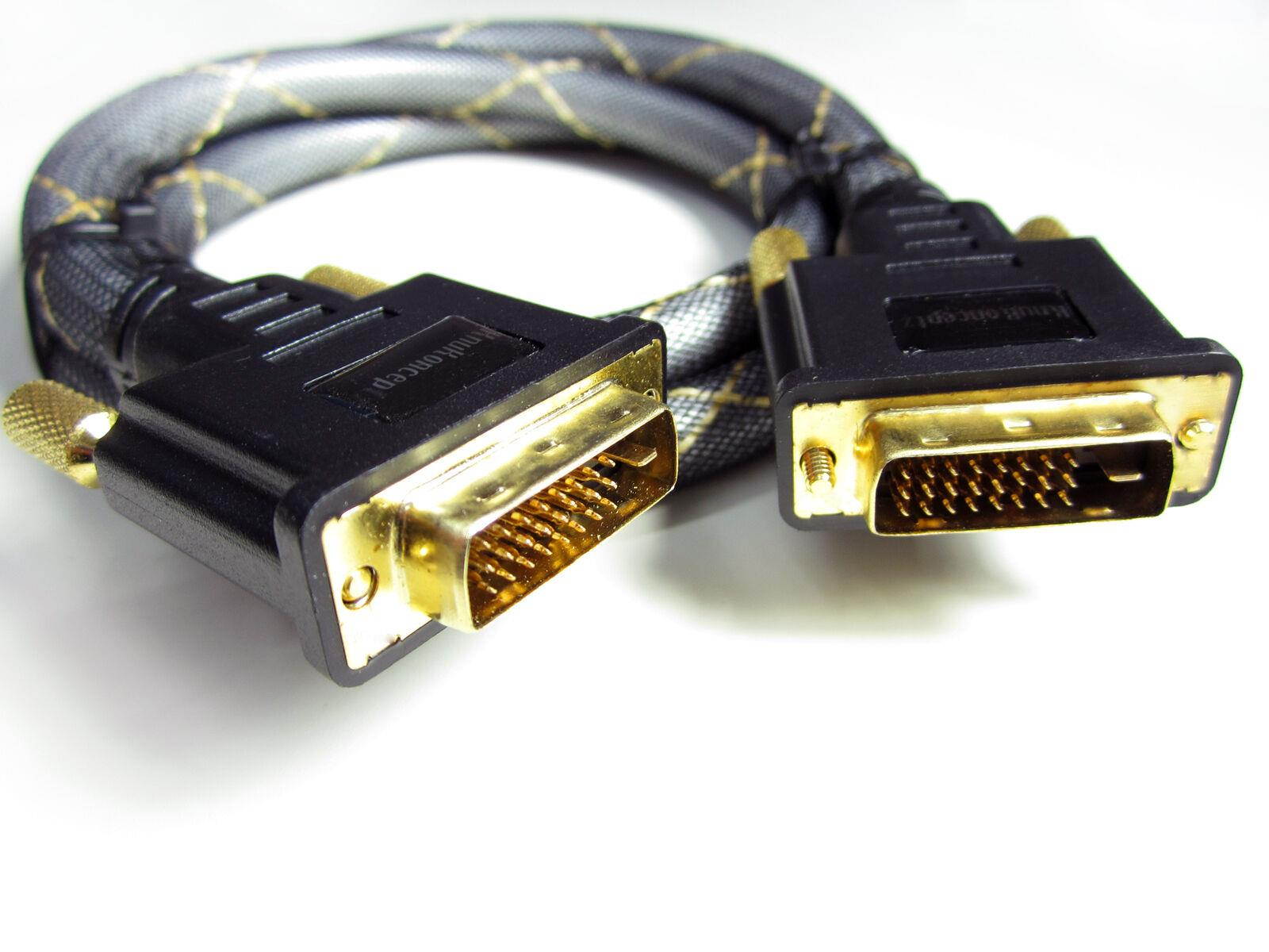 KnuKonceptz Silver Plated Copper Monster DVI-D Dual Link 24 + 1 5M 16 Foot Cable
