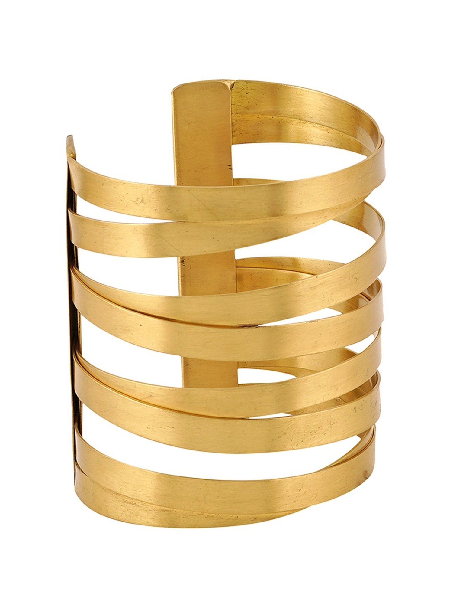 Teejh Pranjalika Golden Cuffs Bracelet for Women