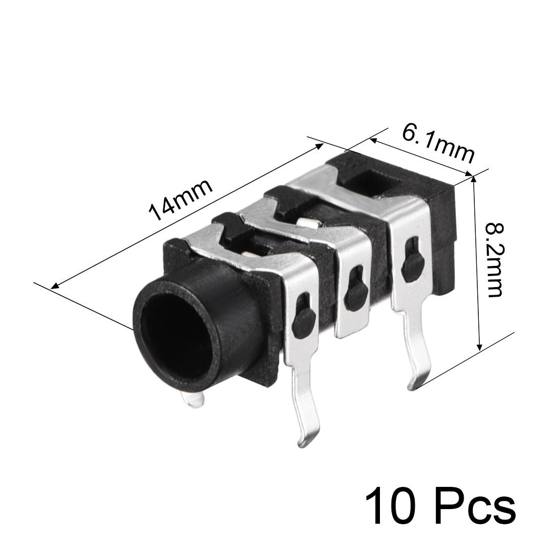 3.5 mm Audio Jack Connector PCB Mount Female Socket 5 Pin PJ-313 10pcs