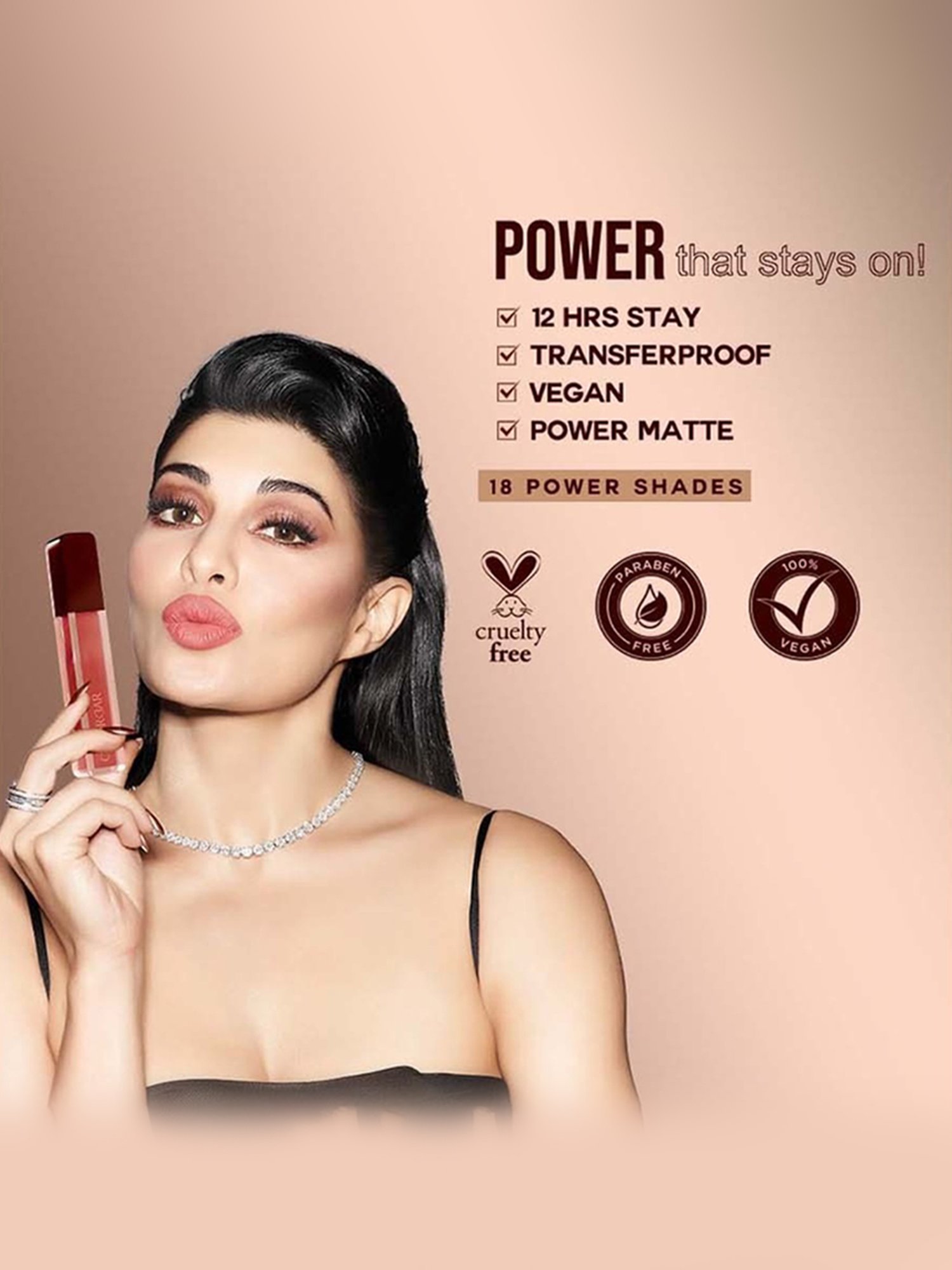 Colorbar Powerkiss Vegan Matte Lipcolor Show Down-001 Wine - 5 ml