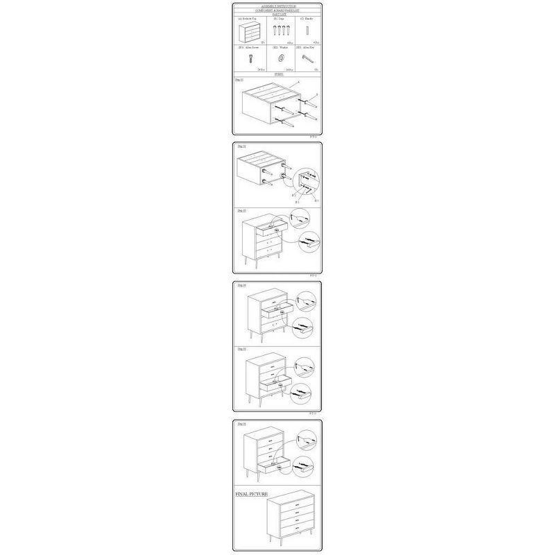 Sierra Ridge Mesa Blue Kids' 6 Drawer Dresser